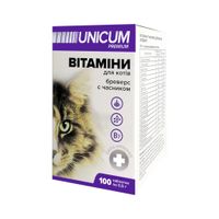 Витамины для кошек Unicum PREMIUM Бреверс с чесноком 100 табл. (4820150202590)