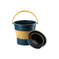 Ведро сложное СИЛА силиконовое 4,6 л orange-black (961001)