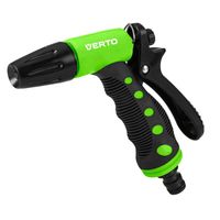 Ороситель ручной Verto, пистолетный, 1/2"-3/4", 2 функции, регулировки напора/распыления воды, держатель  двухкомпонентный