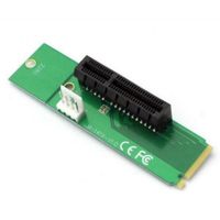 Райзер-адаптер Dynamode PCI-E 4x Female до NGFF M.2 M Key Male, кабель живлення 4 Pin to Molex 20 см (RX-riser-M.2-PCI-E 4x)