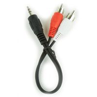 Аудіо-кабель Cablexpert CCA-458/0.2, 3.5мм/2хRCA-тюльпан папа, довжина 0.2м., стерео