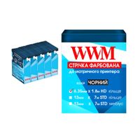 Лента к принтерам 6.35мм х 1.8м HD к. Black*5шт WWM (R6.1.8H5)
