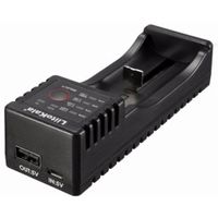Зарядное устройство для аккумуляторов LiitoKala 1 Slot, LED дисплей, USB, Li-ion/Ni-MH/Ni-Cd/AA/ААA/AAAA/С (Lii-100)