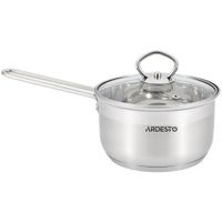Ковш Ardesto Gemini Bari, стеклянная крышка, 1.6 л, нержавеющая сталь