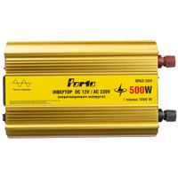 Автомобильный инвертор 12V/220V 500W, чистая синусоида PORTO (MNZ-500)