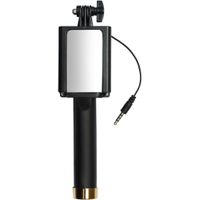 Телескопический монопод Grand-X Mirror 360 с зеркалом Jack 3,5 U-крепление 180-740мм Gold (MI3UG)