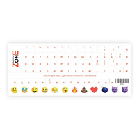 Наклейка на клавіатуру SampleZone SZ-N-R (непрозор а УКР / РОС / АНГЛ Orange/White)  SZ-N-R