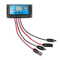 Контроллер солнечной панели Neo Tools, 10А, 12/24В, два USB, защита от обратного тока MOSFET, защита от перегрузки и замыкания, совместимая со свинцово-кислотными батареями (OPEN, AGM, GEL)