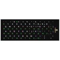 Наклейка на клавіатуру XoKo 48 UA/rus green, Latin white (XK-KB-STCK-SM)
