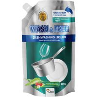 Средство для ручной мойки посуды Wash&Free экстракт алоэ вера и лесной земляницы дой-пак 500 г (4260637724670)