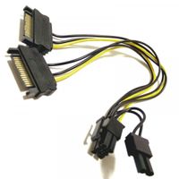 Кабель живлення для відеокарти 6+2-pin Male - 2 x SATA Male
