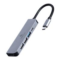 Док станція USB-C 5-в-1 (хаб/HDMI/PD), сірий