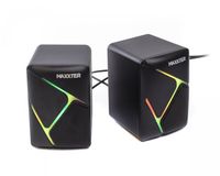 Колонки акустичні, пластиковий корпус, 6 Вт, USB живлення, RGB підсвічування, чорний