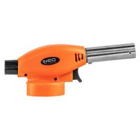 Газова горілка Neo Tools, п'єзозапалювання, робоча температура 1300 °C, 80 г/рік