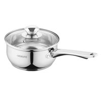 Ковш Ardesto Gemini Gourmet, стеклянная крышка, 1.4 л, нержавеющая сталь