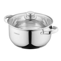 Кастрюля Ardesto Gemini Gourmet, скляна кришка, 3.9 л, нержавіюча сталь