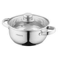 Кастрюля Ardesto Gemini Gourmet, скляна кришка, 1.8 л, нержавіюча сталь