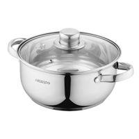 Кастрюля Ardesto Gemini Gourmet, скляна кришка, 2.6 л, нержавіюча сталь