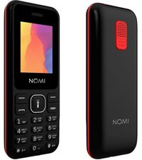 Мобільний телефон Nomi i1880 Red+Black, 2 Sim, 1.77" (128x160) TN, microSD, BT, MP3, Li-Ion 600mAh