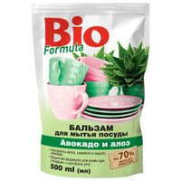 Средство для ручной мойки посуды Bio Formula Авокадо и Алоэ дой-пак 500 мл (4823015900020)