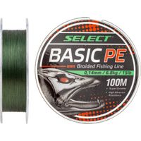 Шнур Select Basic PE 100м темно-зеленый 0.08мм 8lb/4кг (1870.27.59)