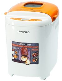 Хлібопіч Liberton LBM-6301 White/Orange 550W, макс.вага випічки 0,7/0.9kg, 11 програм, дисплей, оглядове вікно, підтримка температури, відстрочка старту