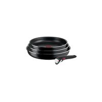 УЦИНКА! Набор посуды Tefal Ingenio Easy Cook & Clean, сменная ручка, 3 предметов, алюминий, бакелит, черный