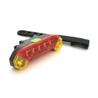 Задний стоп для велосипеда QX-W03, 4 режима, встроенный аккум, кабель USB, Red, Box