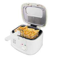 Фритюрница 1800W, 2,5L, White, каструля з антиприг арним покриттям, з вікном, обмінна гарантія EKG012 Deep Fryer