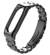 Ремешек металлический большое звено для Xiaomi Mi Band 5/6, Black