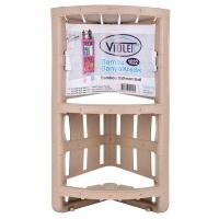 Двухярусная полка для ванной VIOLET HOUSE 1022 Бамбу CAPPUCHINO 2-х яр.полиця