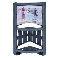 Двухярусная полка для ванной VIOLET HOUSE 1022 Бамбу ANTRACITE 