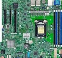 Supermicro mainboard server MBD-X12STH-LN4F-B, Intel Xeon E-2300 C256 CPU, Quad LAN with Intel Ethernet Controller I210, Intel C256 controller for 8 SATA3 (6 Gbps) ports; RAID 0,1,5,10, 2 SuperDOM with built-in power