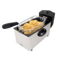 Фритюрниця 2000W, 3L, White, корпус та нержавіючої сталі з ручкою, обмінна гарантія EKG010 Deep Fryer