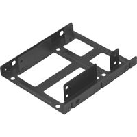 Фрейм-перехідник Maiwo K11, Black, для 2x2.5" в 3.5" відсік, алюмінієвий