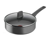 Сотейник з кришкою Tefal Renewal, 24см, алюміній, бакеліт, скло, чірий