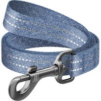 Повідок для собак WAUDOG Re-cotton світловідбивний S Ш 15 мм Д 300 см синій (030812)