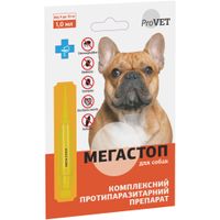 Капли для животных ProVET Мега Стоп от паразитов для собак от 4 до 10 кг 1 мл (4823082417445)