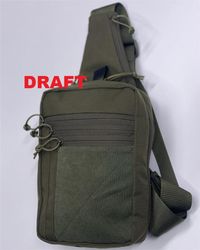 Сумка-слинг 2Е Tactical, кобура с быстрым открыванием, 6 отсеков, зеленая