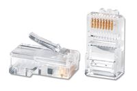 Конектор RJ45, UTP, 100 шт, Cat. 5e, Clear, Atcom (3796)