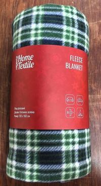 Плед Ardesto Fleece 130x160см, 100% полиэстер, клеточка, зеленый