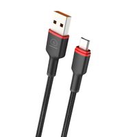 Кабель WUW-X203 USB Type-C 2,4A 1м чорний