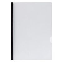 Папка-скоросшиватель A4, H-Tone, 6 мм, Black, с прижимной планкой (JJ40930-black)