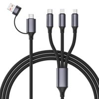 Зарядний кабель USB 3-в-1 Cablexpert CC-USB2S-ACM31-1.5M, A\C-тато-Lightning/Micro/Type-C, 1.5 м.