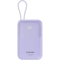 CANYON power bank OnPower 101 вбудований кабель 10000 mAh PD22.5W Фіолетовий