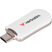 Флеш -накопичувач  Verbatim  Plectra USB-C білий 256 ГБ (USB 3.2 Gen 1)