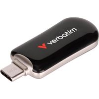 Флеш -накопичувач  Verbatim  Plectra USB-C чорний 64 ГБ (USB 3.2 Gen 1)