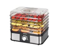 Сушарка для продуктів Ardesto 550Вт, піддонів - 5x3см, макс - 70°С, пластик, чорний+нерж
